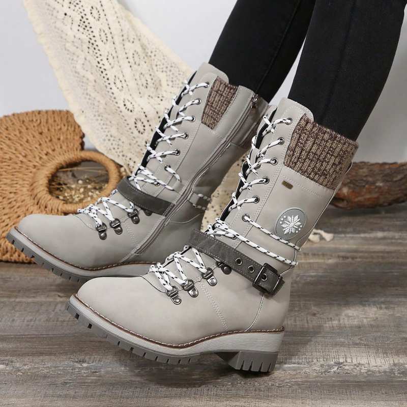 Women's Stylish High Heel Winter Boots – Warm & Cozy for Cold Weather-MODAUTLET