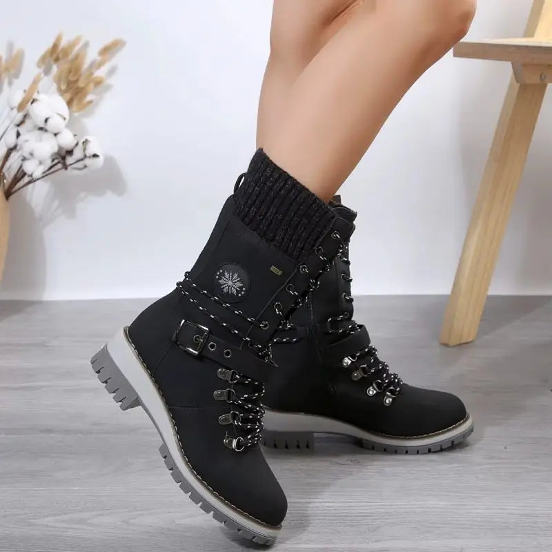 Women's Stylish High Heel Winter Boots – Warm & Cozy for Cold Weather