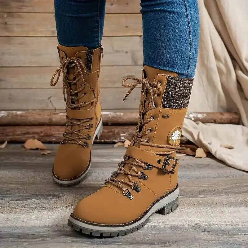 Women's Stylish High Heel Winter Boots – Warm & Cozy for Cold Weather-MODAUTLET