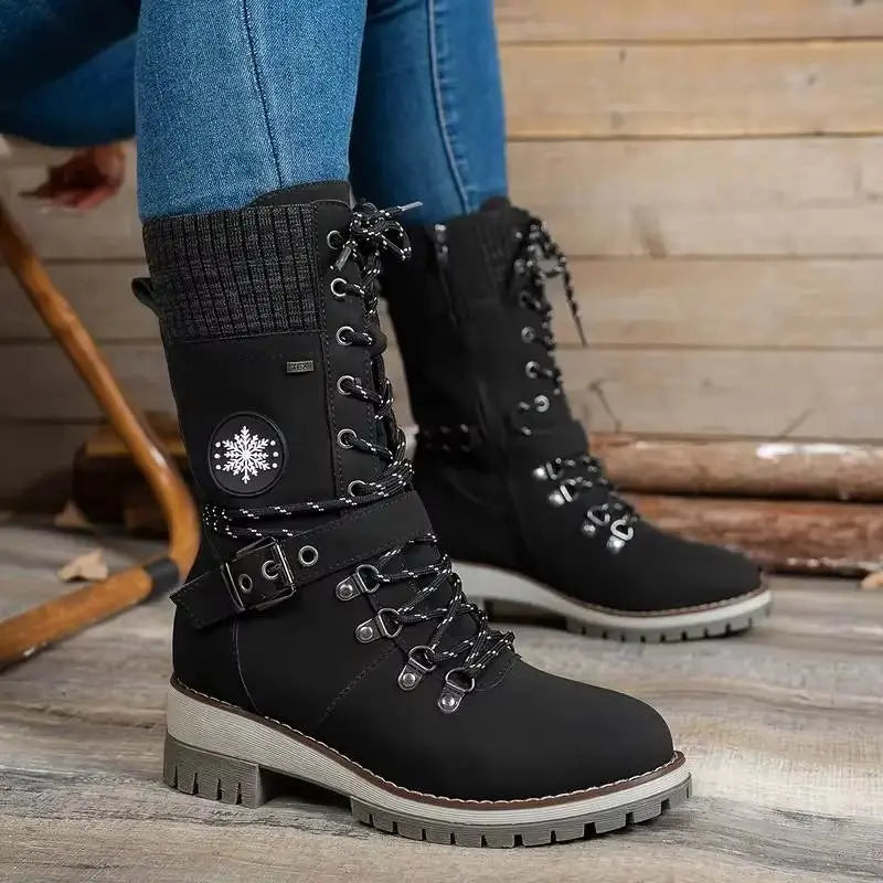 Women's Stylish High Heel Winter Boots – Warm & Cozy for Cold Weather-MODAUTLET