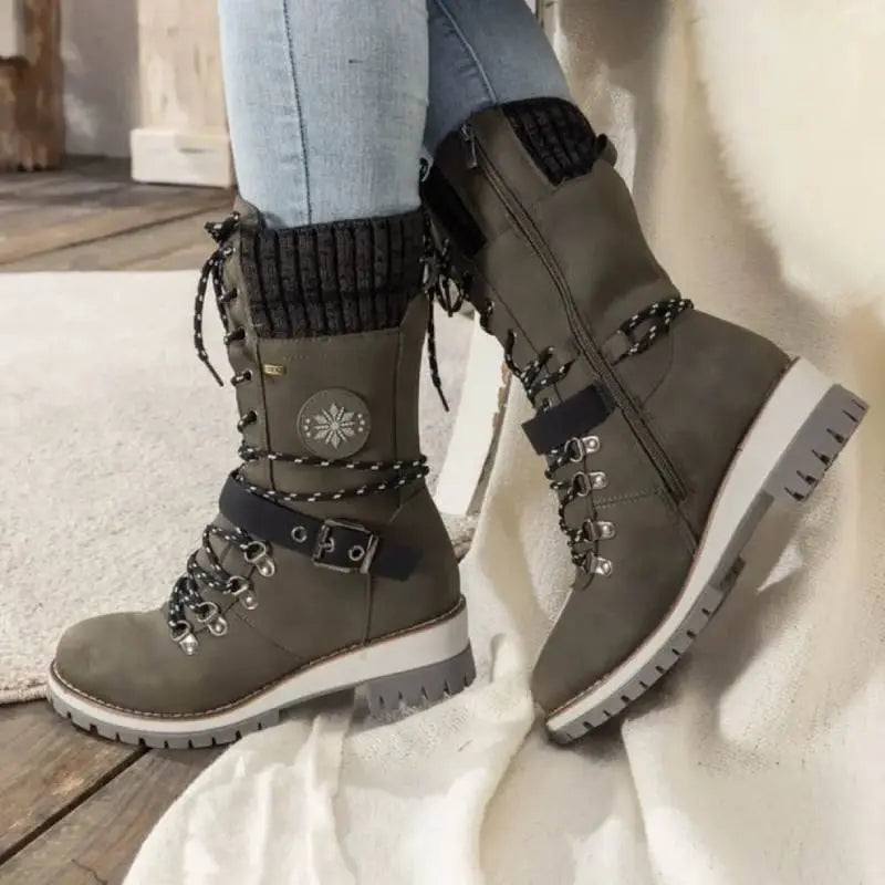 Women's Stylish High Heel Winter Boots – Warm & Cozy for Cold Weather-MODAUTLET