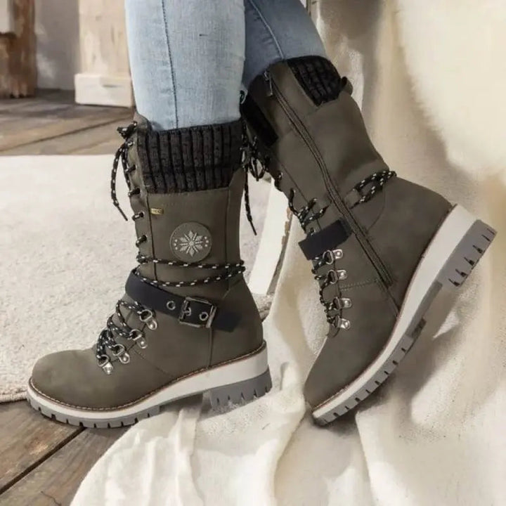 Women's Stylish High Heel Winter Boots – Warm & Cozy for Cold Weather-MODAUTLET