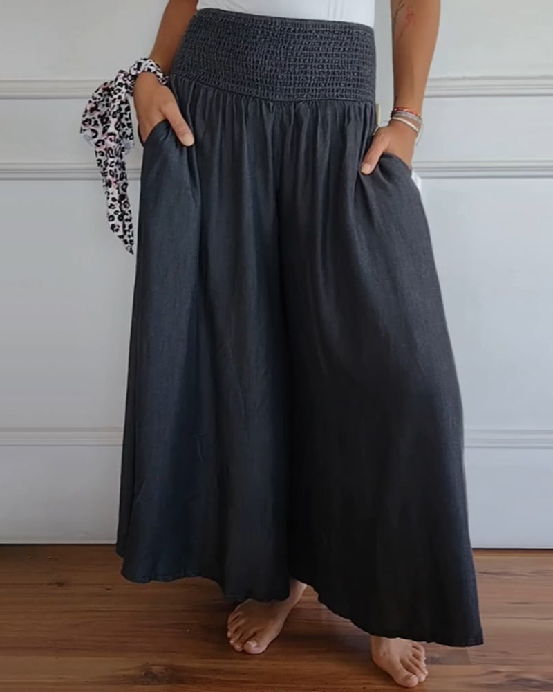 Women's High Waist Wide Leg Palazzo Pants-MODAUTLET