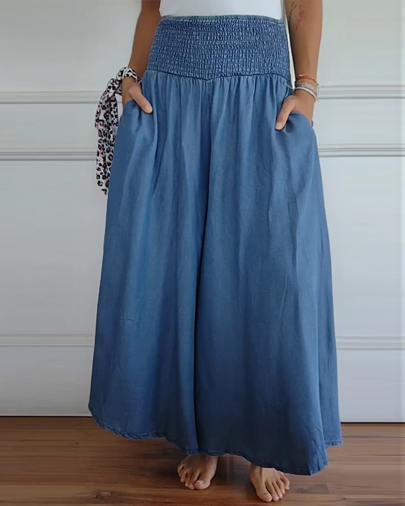 Women's High Waist Wide Leg Palazzo Pants