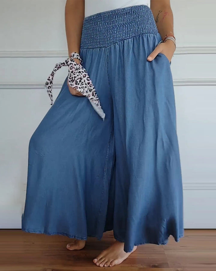 Women's High Waist Wide Leg Palazzo Pants-MODAUTLET