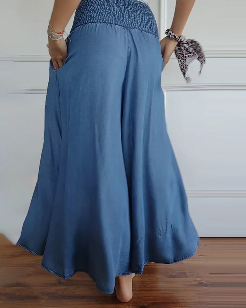 Women's High Waist Wide Leg Palazzo Pants-MODAUTLET