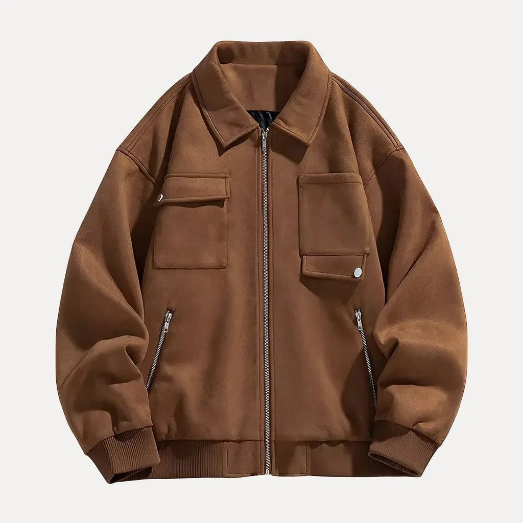 Oversized Suede Jacket for Ultimate Style Caramel Latte