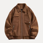 Oversized Suede Jacket for Ultimate Style Caramel Latte