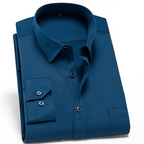 Men's Stretch Comfort Dress Shirt Blue