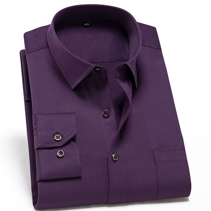Men's Stretch Comfort Dress Shirt Purple