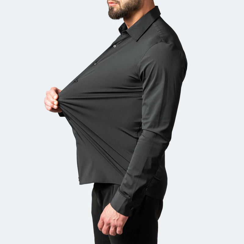 Men's Stretch Comfort Dress Shirt Black