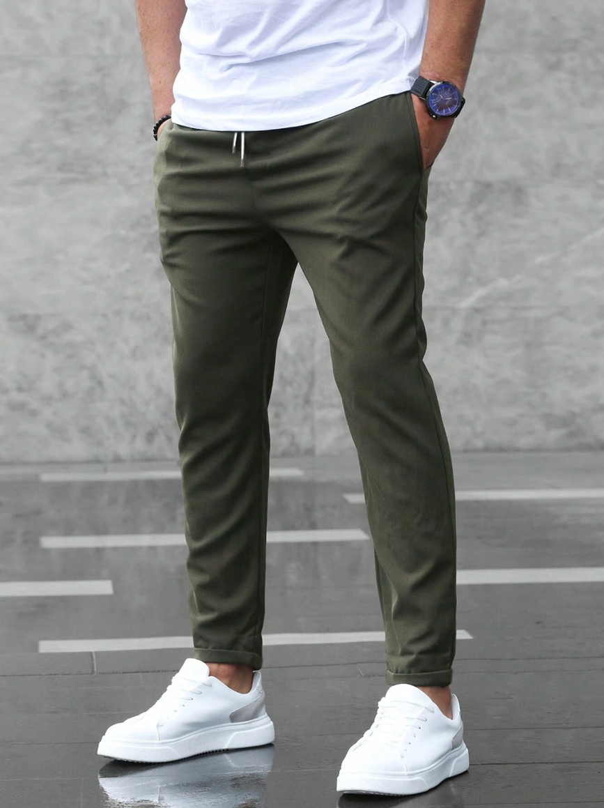 Pantaloni da jogging uomo slim fit con coulisse regolabile