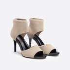 Women's Elegant Comfortable Peep Toe High Heel Sandals Beige