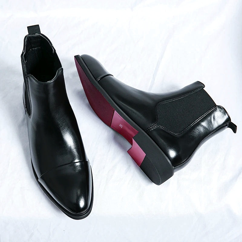 Premium PU Leather Chelsea Boots for Timeless Elegance