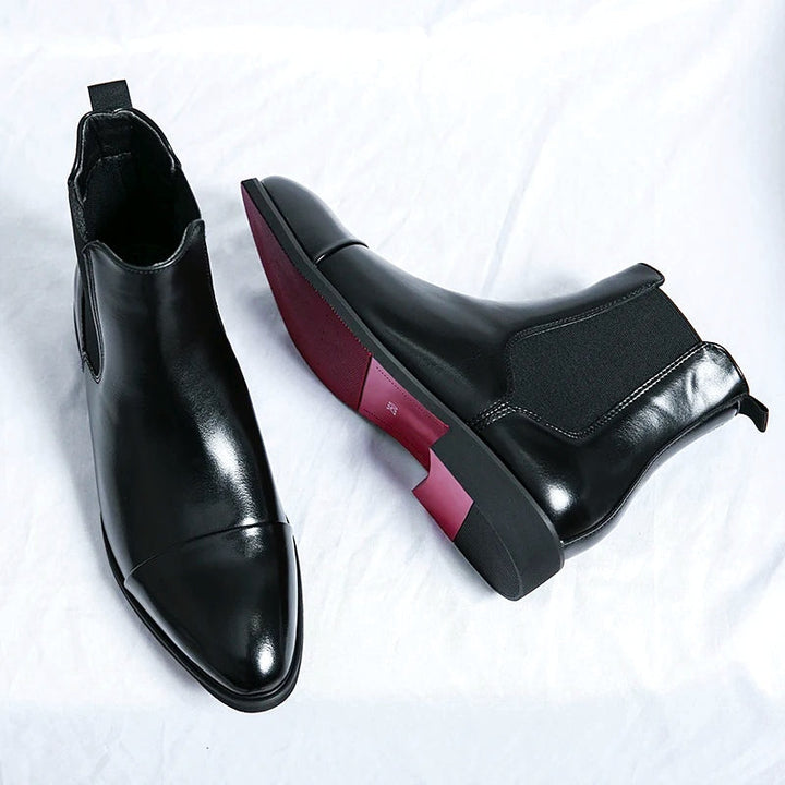 Premium PU Leather Chelsea Boots for Timeless Elegance-MODAUTLET