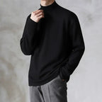 Mock Neck Pullover Sweater Black