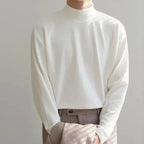 Mock Neck Pullover Sweater White
