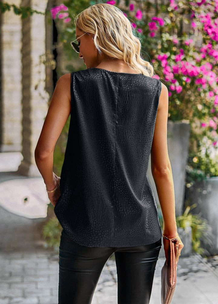 Women's Cowl Neck Sleeveless Blouse