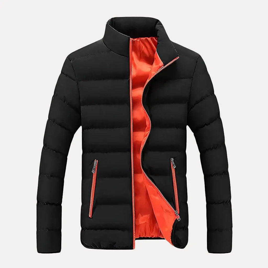 Quilted Puffer Jacket for Ultimate Warmth Red