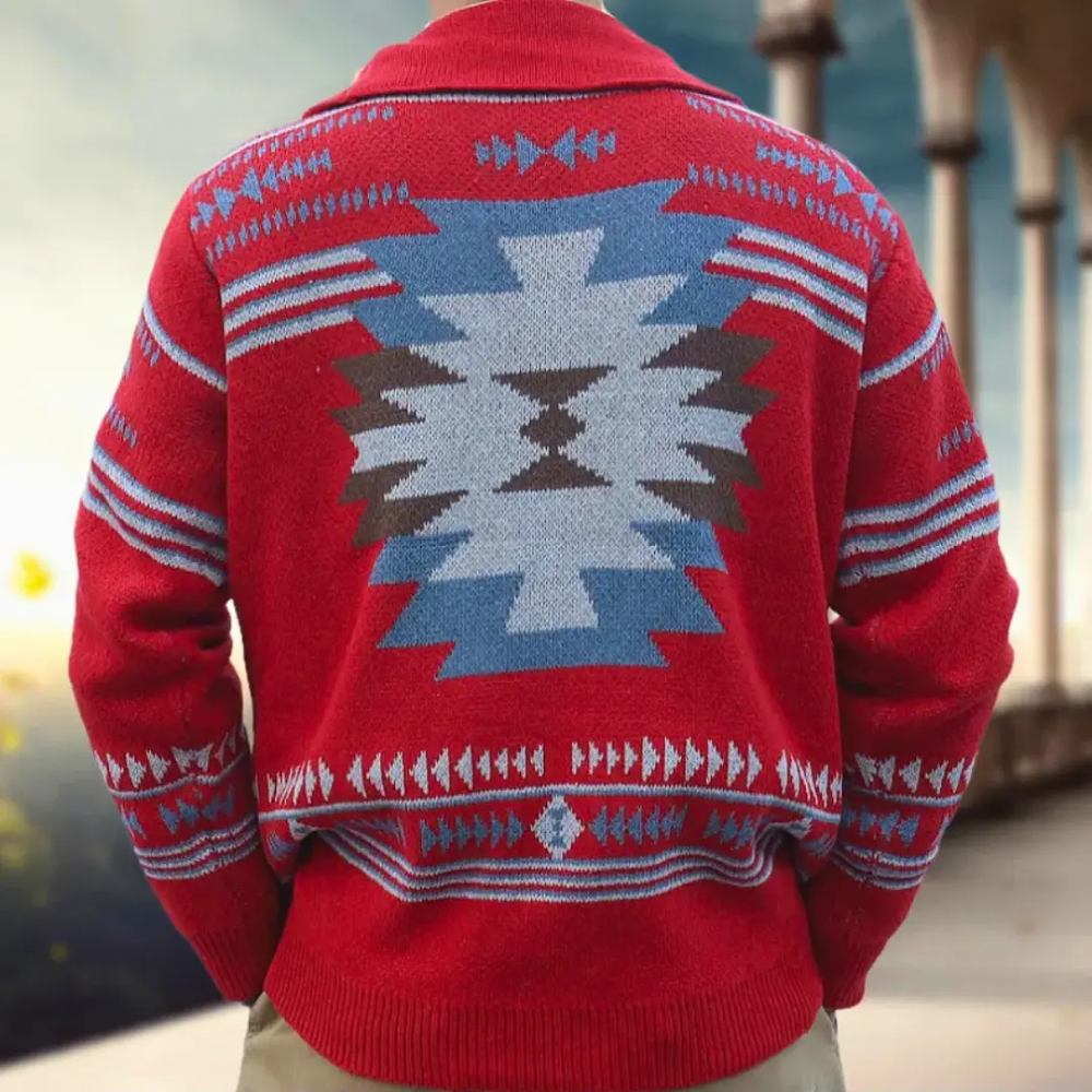 Jacquard Knit Cardigan