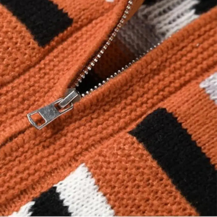 Jacquard Knit Cardigan