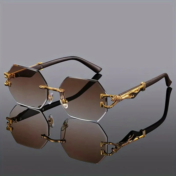Jade Frameless Sunglasses - Stylish and Lightweight Tea