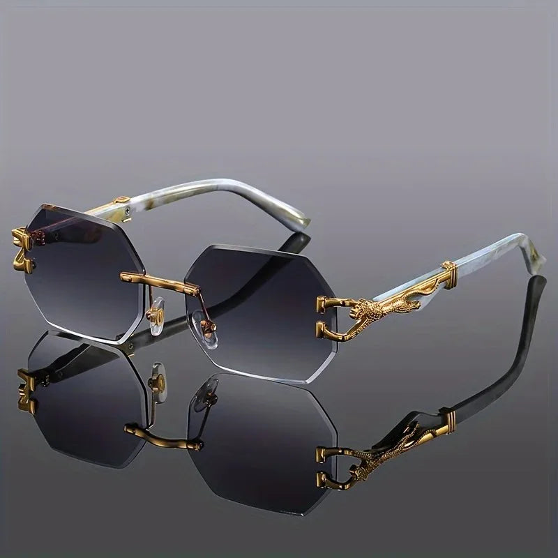 Jade Frameless Sunglasses - Stylish and Lightweight Gray