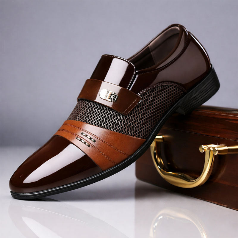 James | Men's Glossy Finish Dress Shoes-MODAUTLET