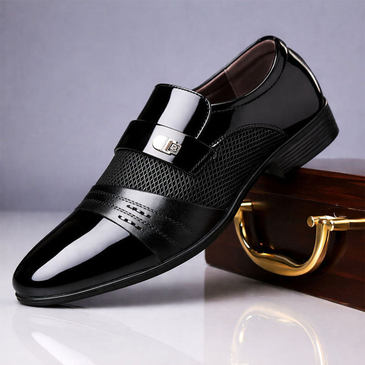 James | Men's Glossy Finish Dress Shoes-MODAUTLET