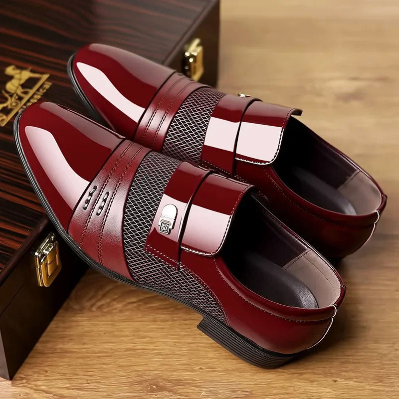 James | Men's Glossy Finish Dress Shoes-MODAUTLET