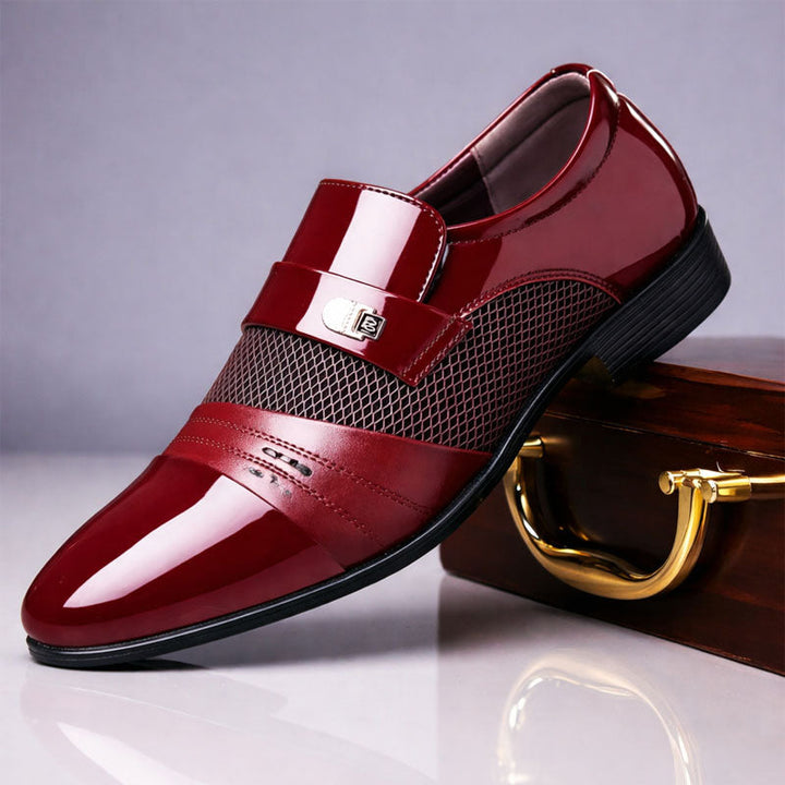 James | Men's Glossy Finish Dress Shoes-MODAUTLET