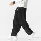 Loose Fit Corduroy Pants for Comfort and Style Black