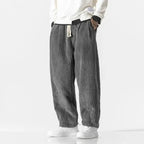 Loose Fit Corduroy Pants for Comfort and Style Gray