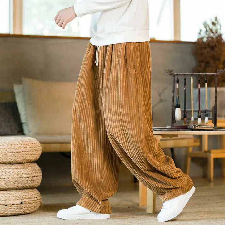 Loose Fit Corduroy Pants for Comfort and Style-MODAUTLET