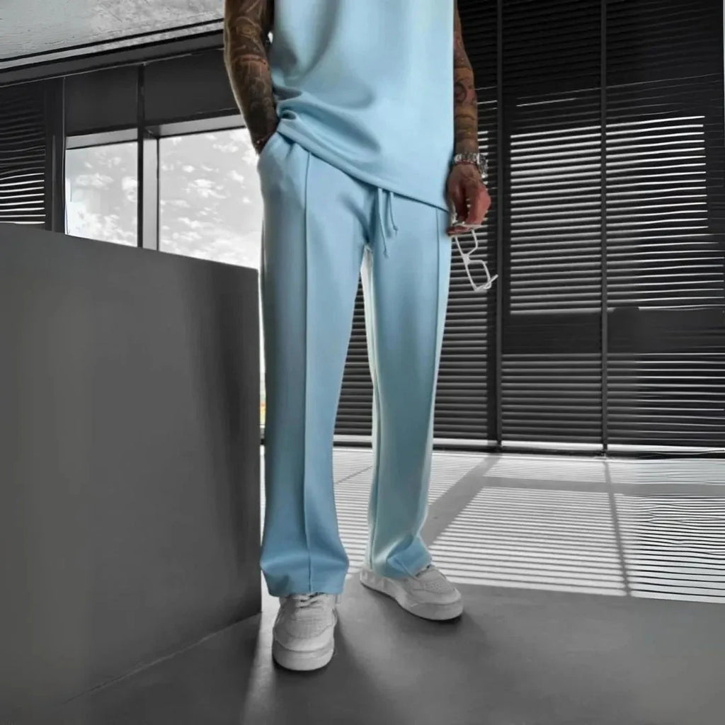 Straight-Leg Casual Pants for Everyday Comfort Blue