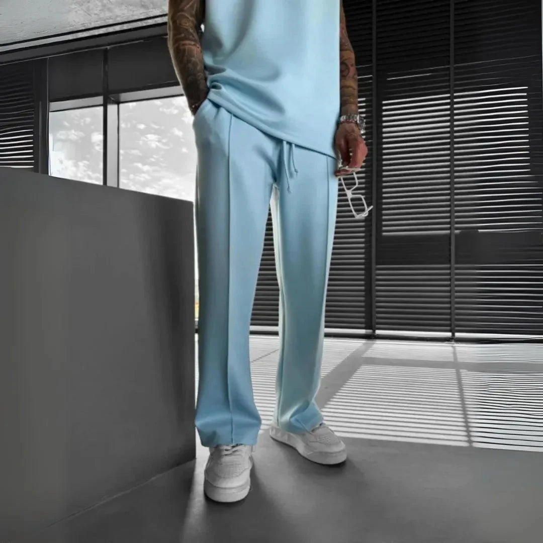 Straight-Leg Casual Pants for Everyday Comfort Blue