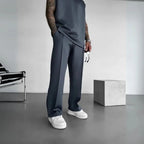 Straight-Leg Casual Pants for Everyday Comfort Gray