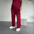 Straight-Leg Casual Pants for Everyday Comfort Red