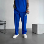 Straight-Leg Casual Pants for Everyday Comfort Royal Blue