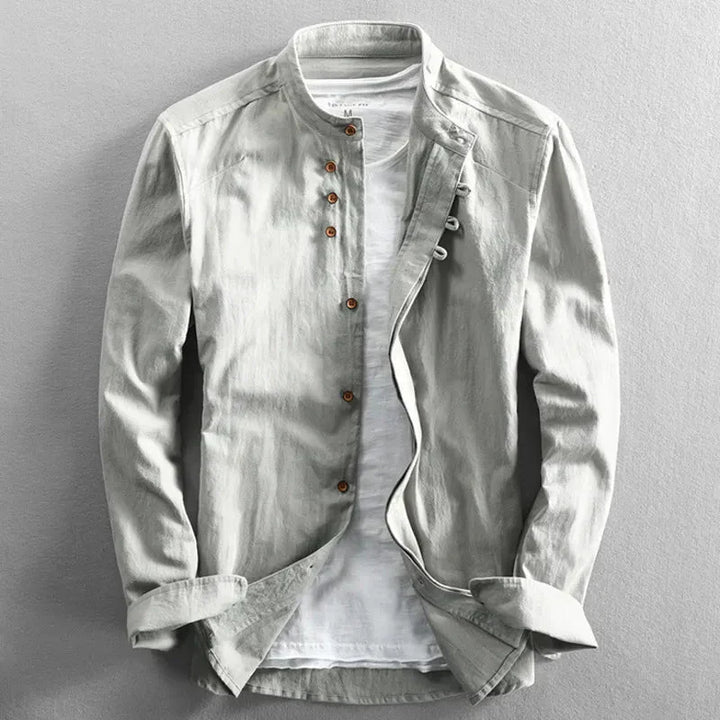 Camicia da uomo a maniche lunghe ispirata al Giappone