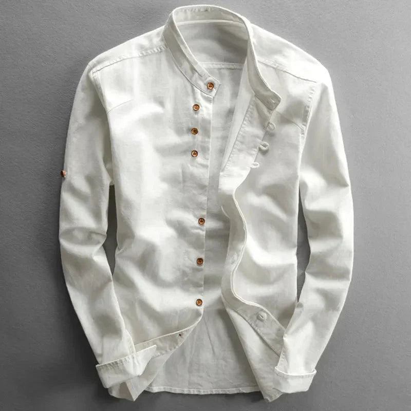 Camicia da uomo a maniche lunghe ispirata al Giappone