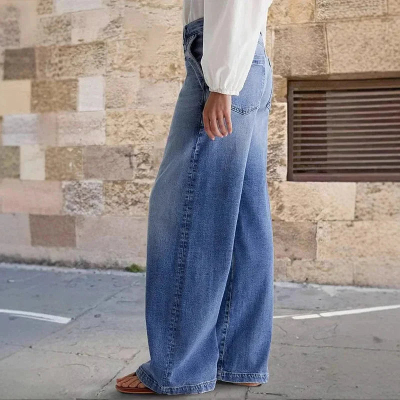 Women's High Waisted Wide Leg Jeans-MODAUTLET