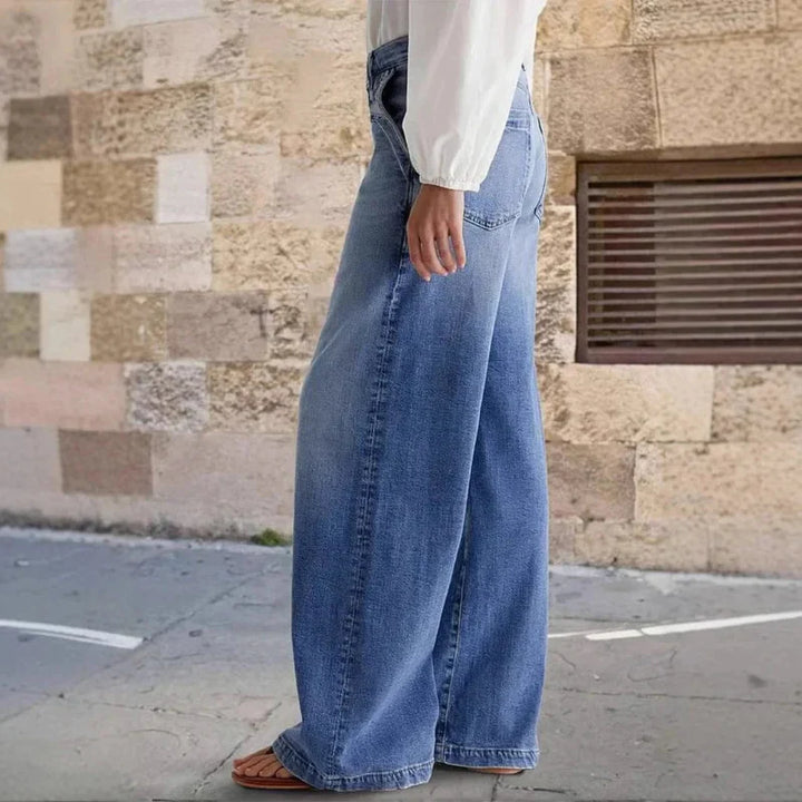 Women's High Waisted Wide Leg Jeans-MODAUTLET