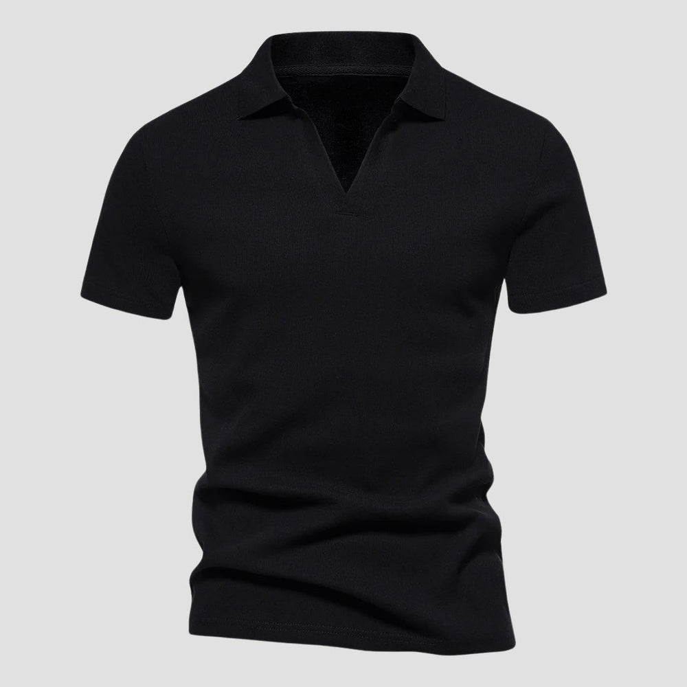 John | Men's Casual Open Collar Polo-MODAUTLET