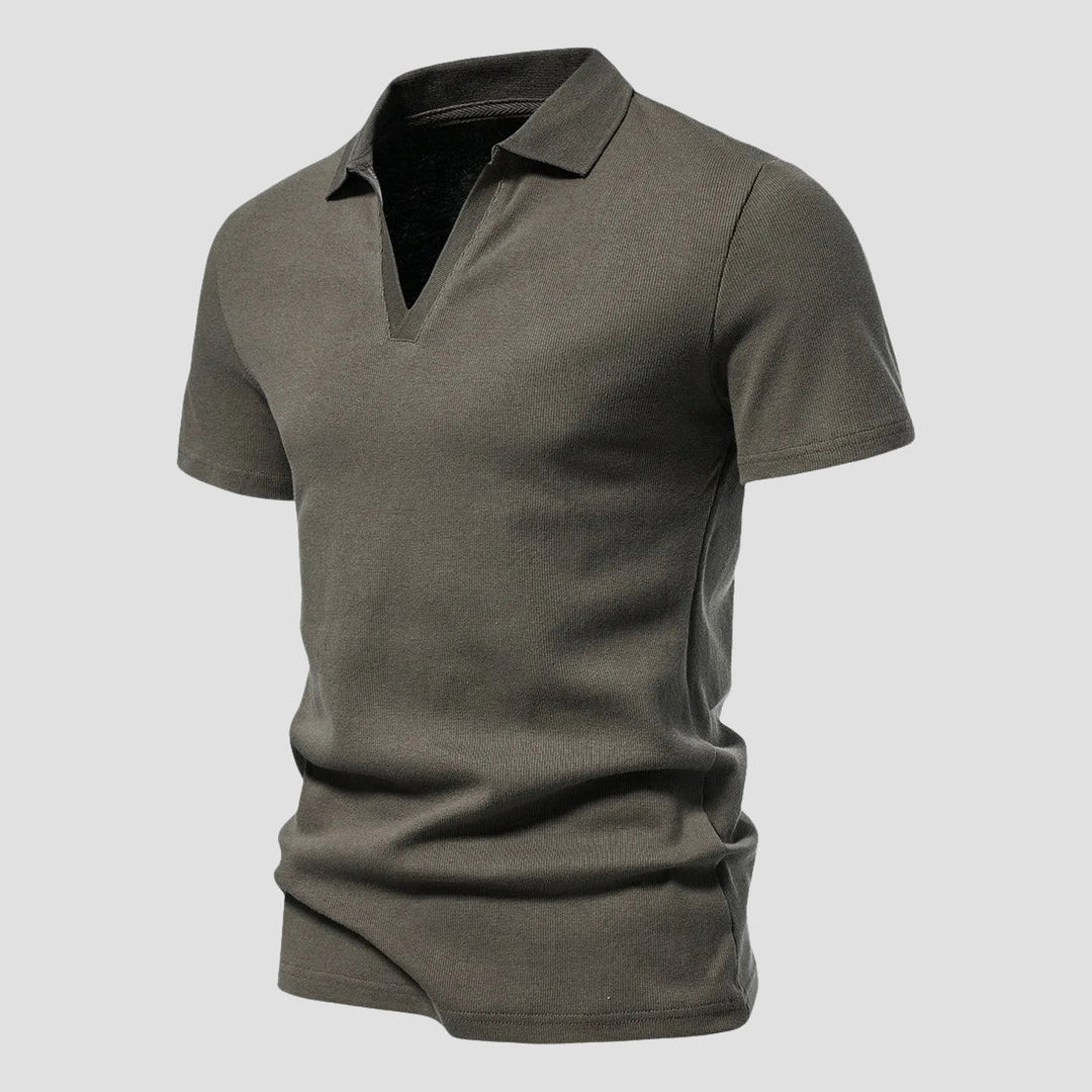 John | Men's Casual Open Collar Polo-MODAUTLET