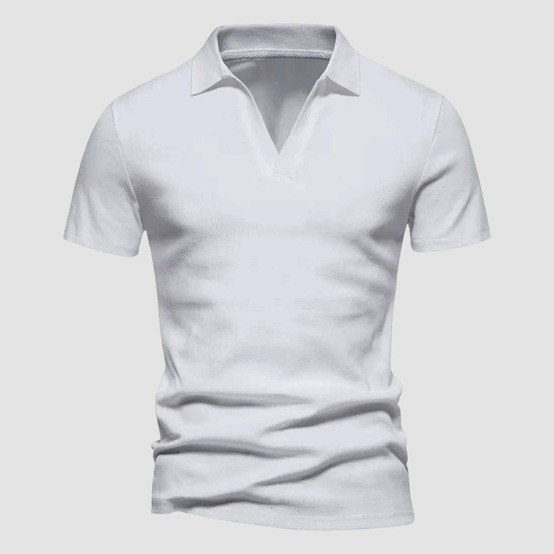 John | Men's Casual Open Collar Polo-MODAUTLET