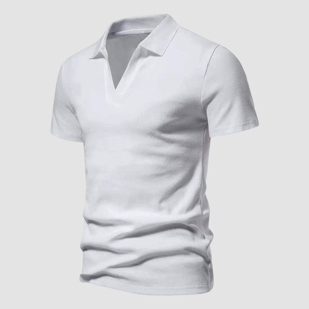 John | Men's Casual Open Collar Polo-MODAUTLET