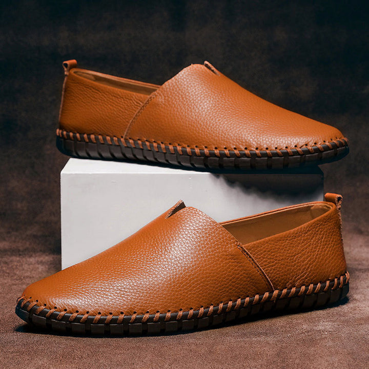 John | Men's Hand-Stitched Leather Loafers-MODAUTLET