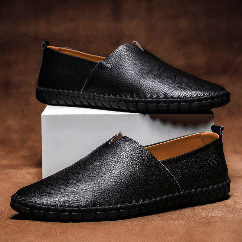 John | Men's Hand-Stitched Leather Loafers-MODAUTLET