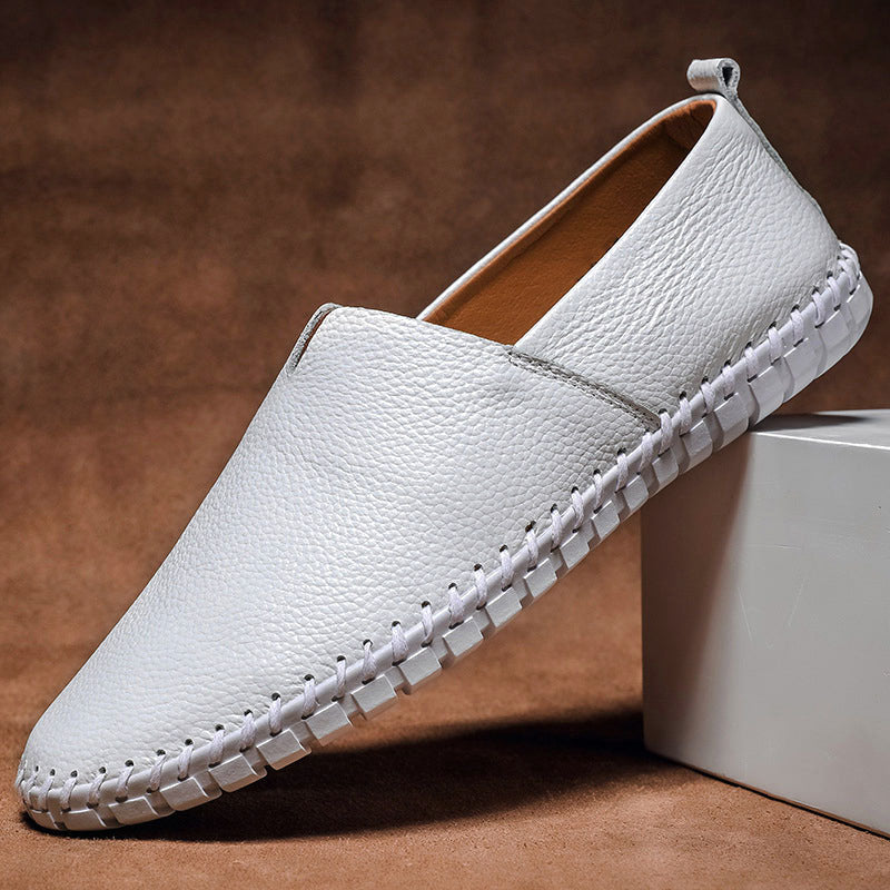 John | Men's Hand-Stitched Leather Loafers-MODAUTLET